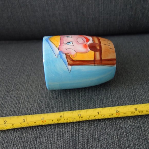 Ceramic Coffee Mug with Pig Design and Pig Handle - Picture 10 of 13